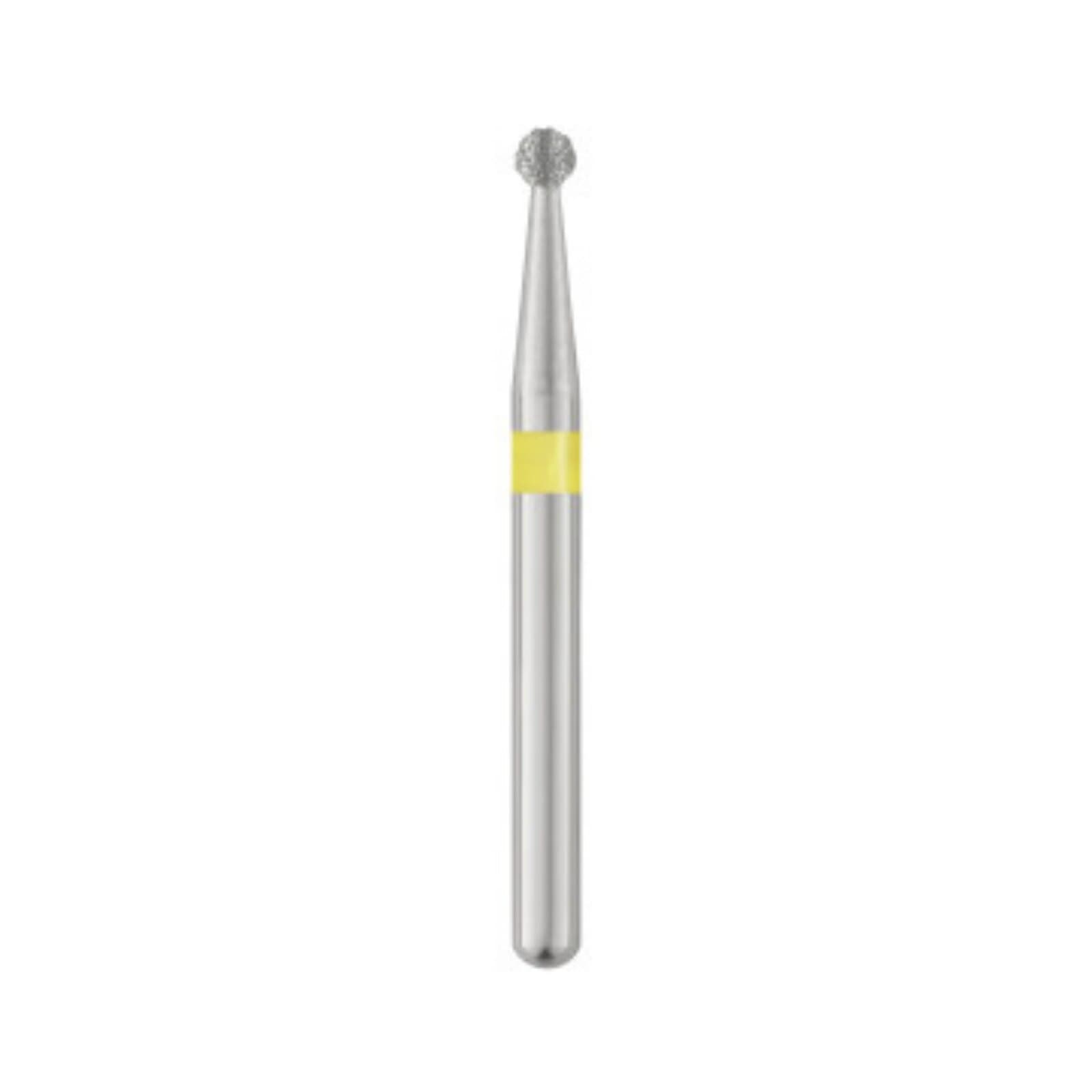 SS White Piranha Diamond Bur 801-014VF, Round, Very Fine Grit, Friction Grip, Single-Use, 25/Pk thumbnail 2