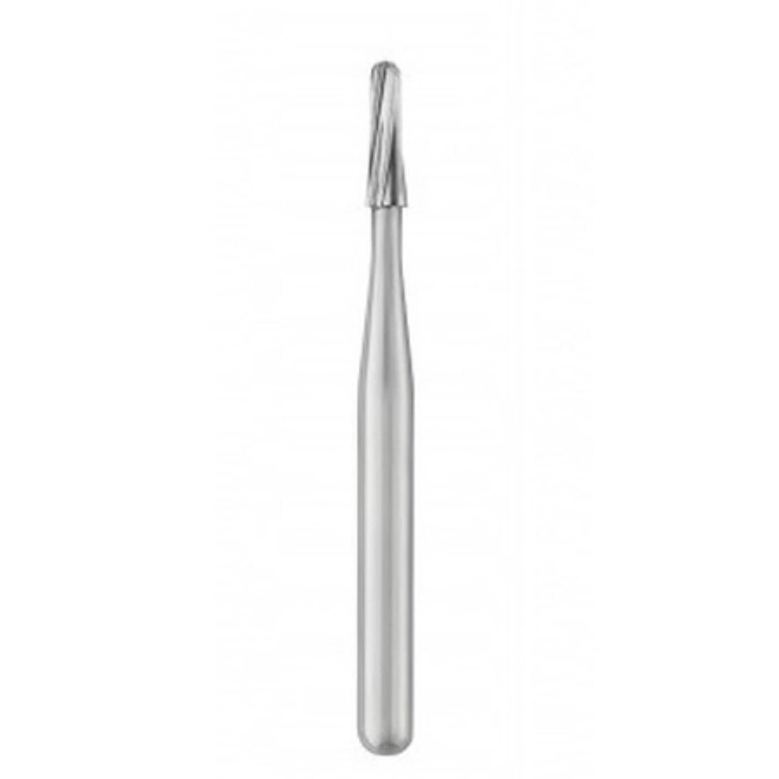 SS White FG 1171L Tapered Fissure Round End Carbide Bur, Friction Grip, 1.2 mm Diameter, 5.0 mm Length, 10/Pack - 1171 L Bur Carbide FG Pack of 10 - Image 1