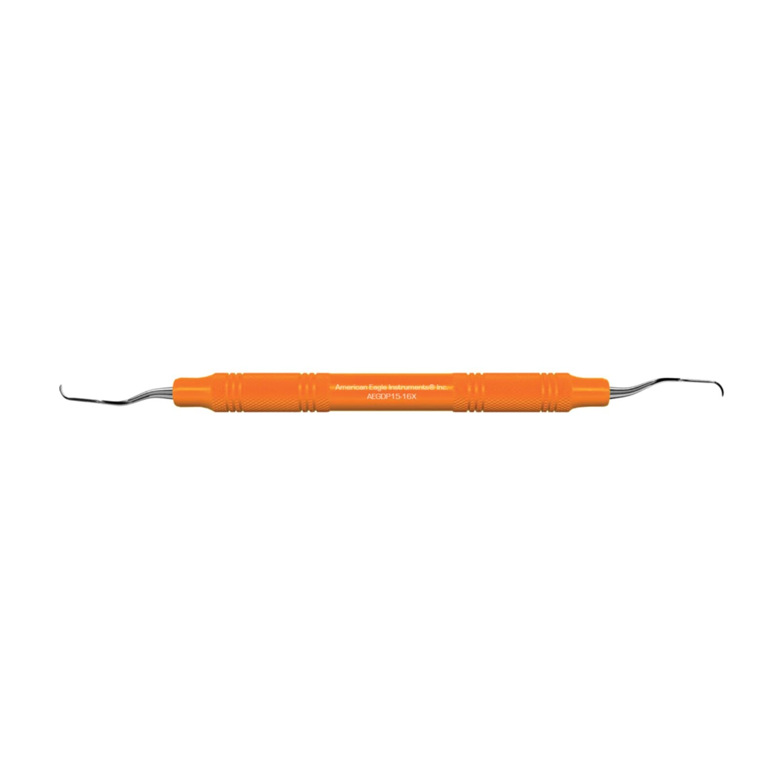 American Eagle Instruments Gracey +3 Deep Pocket Curette, Double End, 15/16, EagleLite Resin Handle, Orange, AEGDP15-16X thumbnail 2