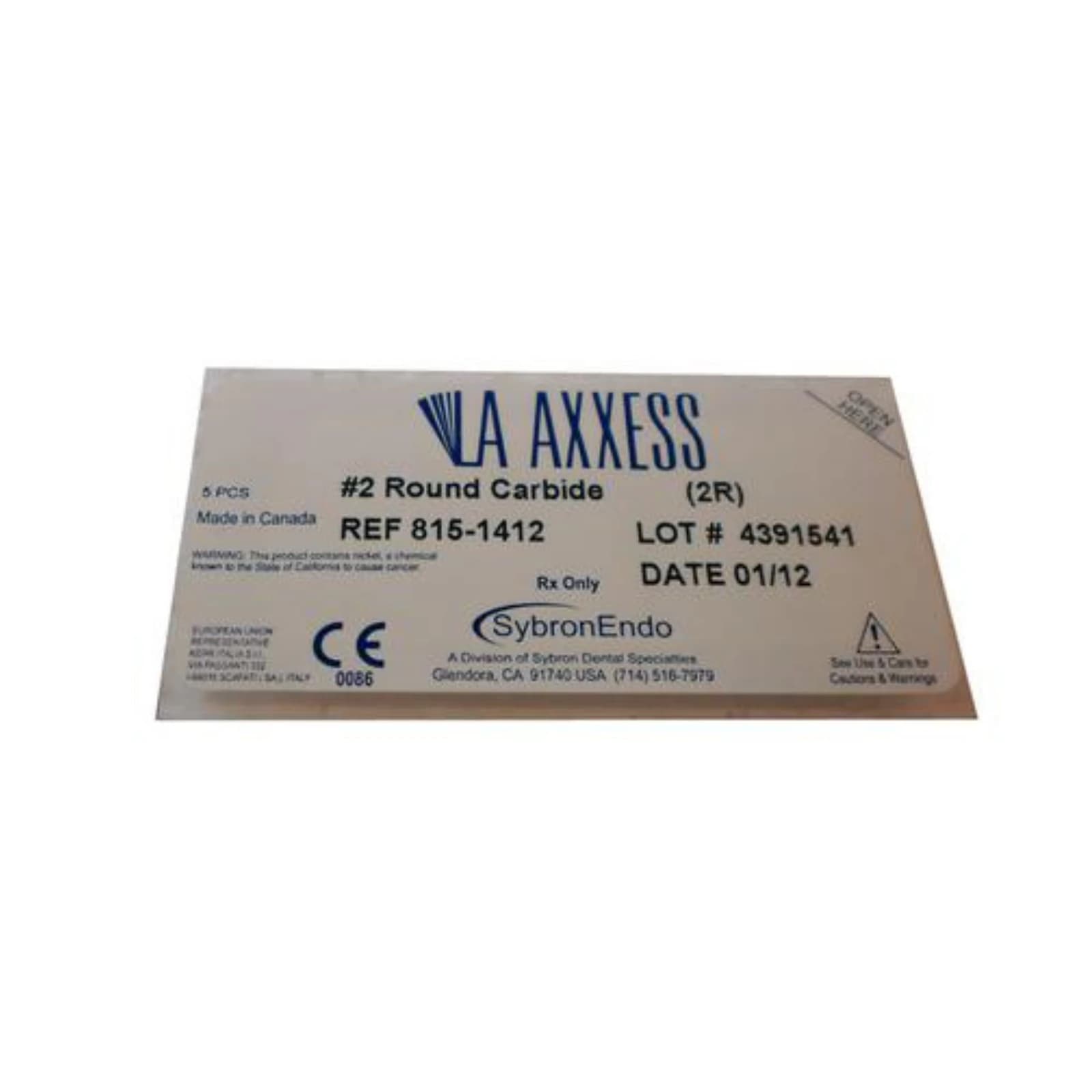 Kerr Dental LA Axxess #6 Round Carbide Bur, 5/Pk - LA Axxess #6 Round Carbide Bur 5/Pk - Image 1