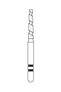 Two Striper TS2000 Diamond Bur FG, Flat End Taper, #2000.8, Coarse, Green, 5/Pkg, 2000008 thumbnail 2