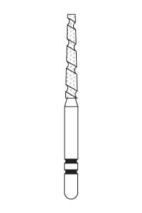 Two Striper TS2000 Diamond Bur FG, Flat End Taper Cylinder, Coarse, #2000.10, 5/Pk, 2000010 thumbnail 2