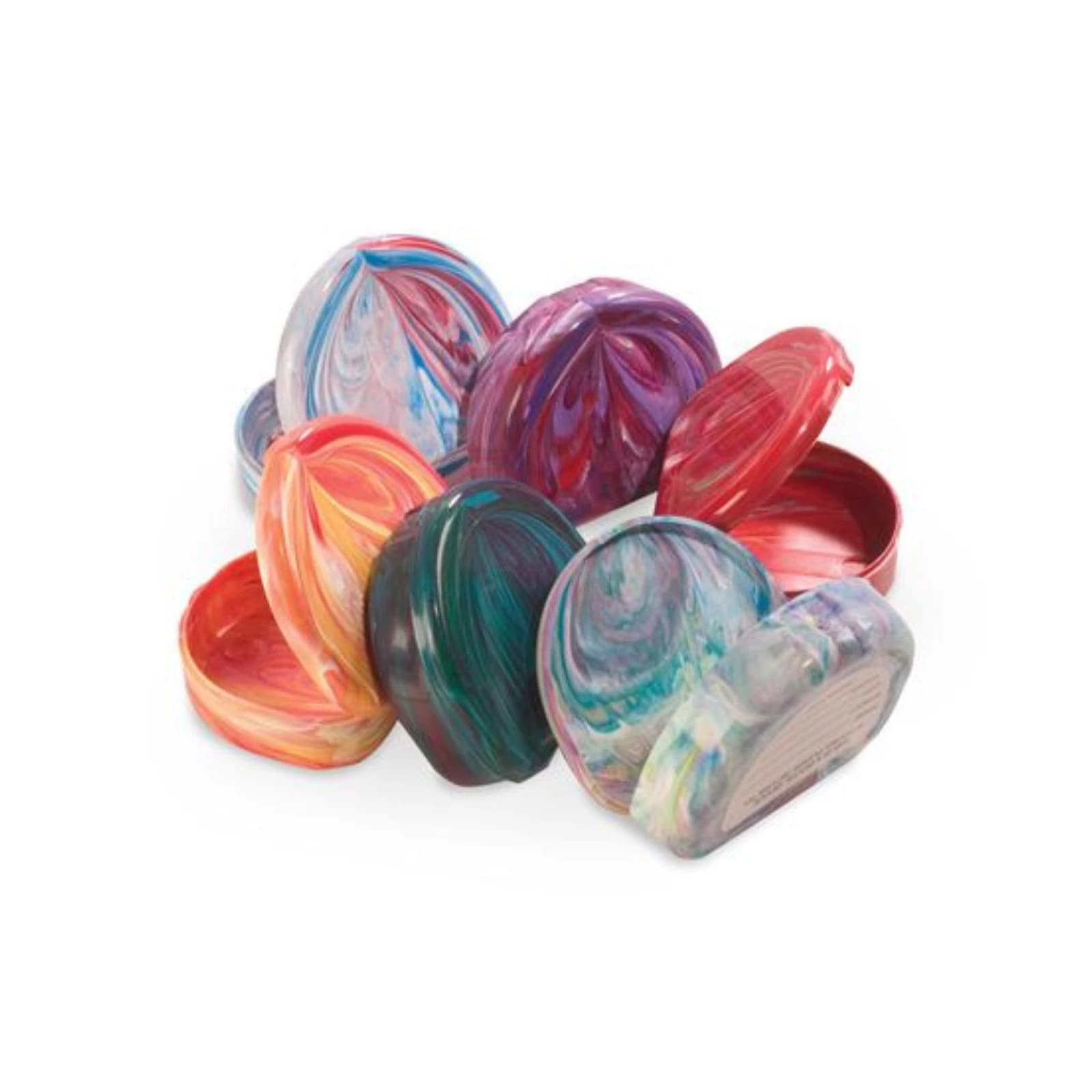 Practicon Designer Marbled-Color Retainer Case, 7/8" Deep, Non-Vented, Assorted Colors, 24/Pack, 70-86011 thumbnail 2