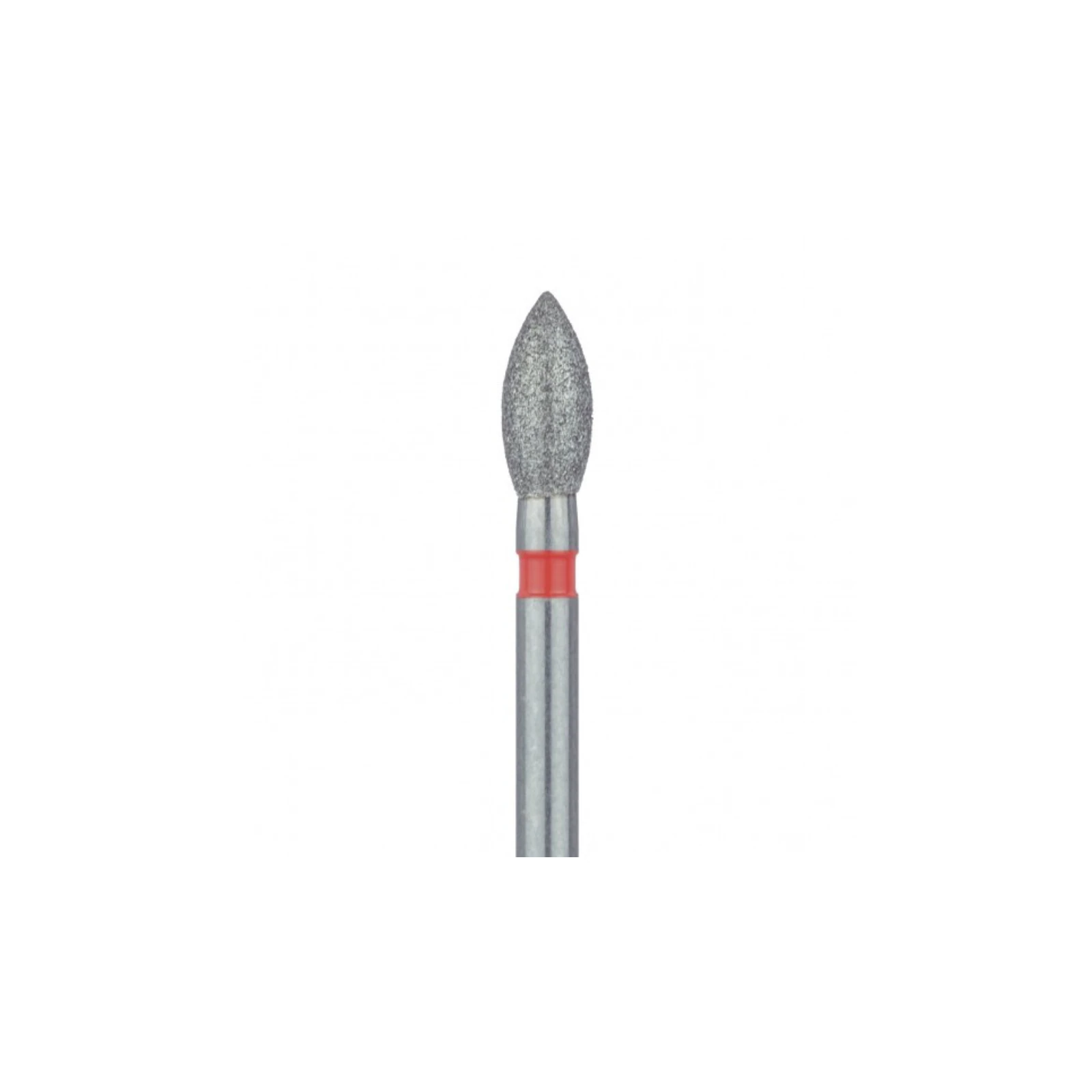 Meisinger Multi-Use Diamond Burs, FG, Pointed Football, #830F, 2.3 mm, Fine Grit, Red Ring, 5/Pk, 830F-023-FG - Meisinger Multi-Use Diamond Burs, FG, Pointed Football, # 830F, 2.3 mm, Fine, Red, 5/Pk, 830F-023-FG - Image 1