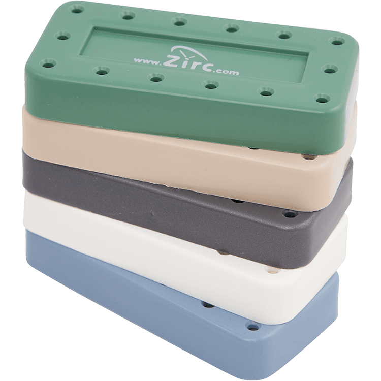 Zirc 14-Hole Magnetic Bur Block, Beige, 50Z403G, 1/Pk thumbnail 4