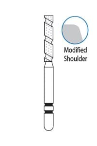 Premier Two Striper TS2000 Diamond Bur, FG, KR Cylinder, Coarse, Green, #2013.8KR, 1.6 mm Diameter, 8.0 mm Length, 5/Pk, 2000139 thumbnail 3