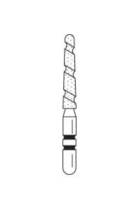Two Striper TS2000 ShortCut Diamond Bur FGSS, Round End Taper, #2004.9S, Coarse, 5/Pk, 2000141 thumbnail 2
