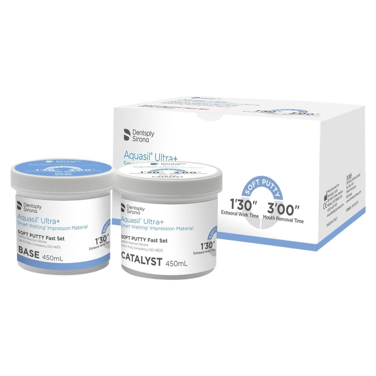Aquasil Ultra+ Soft Putty Fast Set VPS Impression Material, 2 x 450 mL (Base & Catalyst), 678620 thumbnail 3