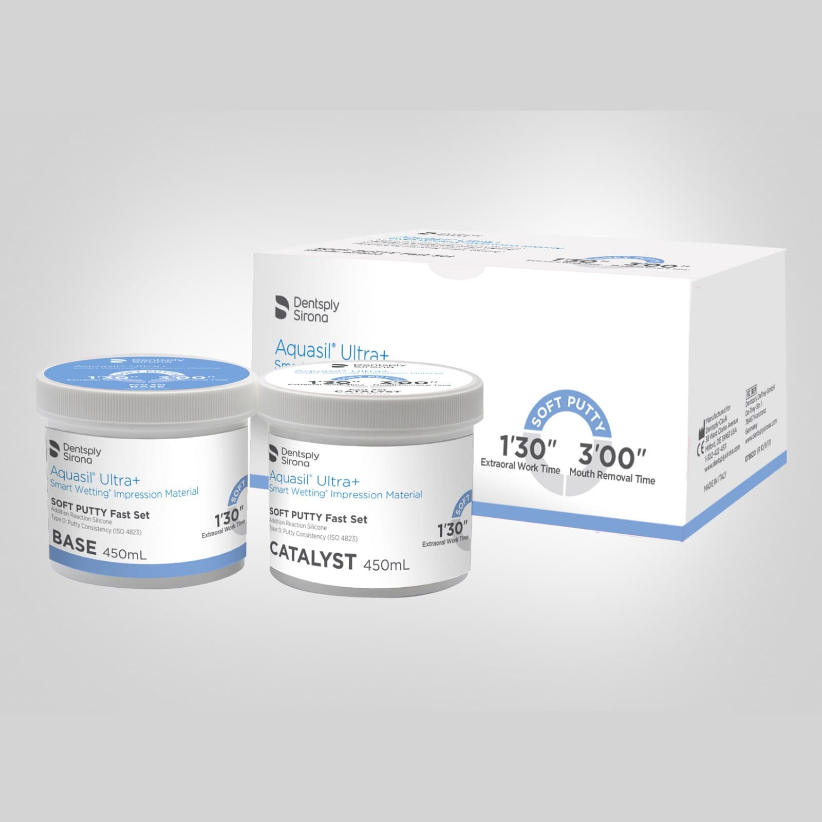 Aquasil Ultra+ Soft Putty Fast Set VPS Impression Material, 2 x 450 mL (Base & Catalyst), 678620 thumbnail 4