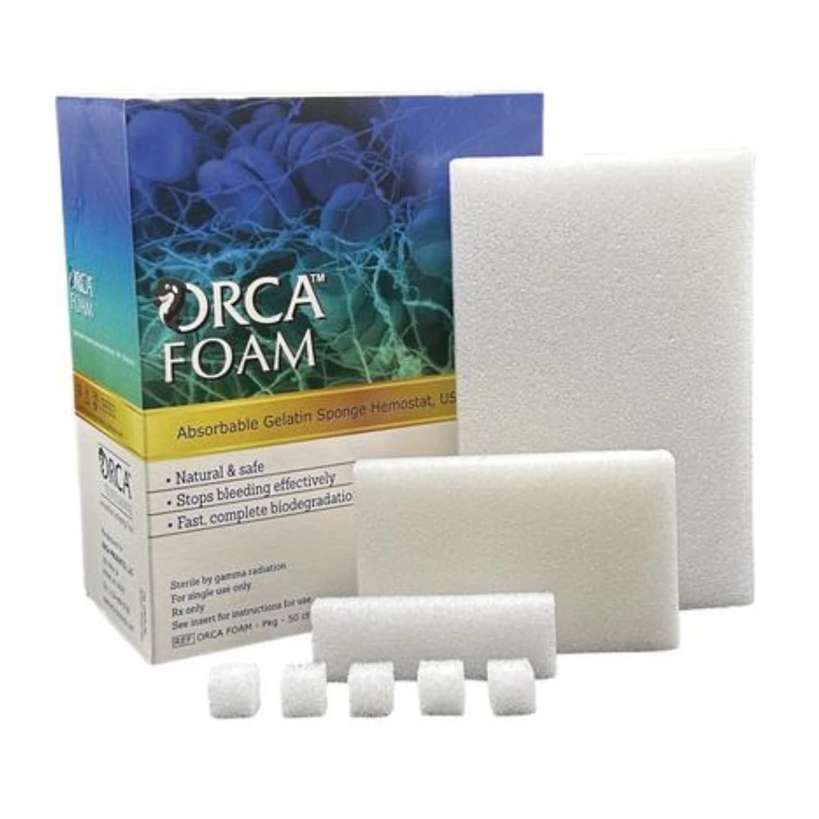 ORCA Foam Absorbable Gelatin Sponge Hemostat, Size 100, 125 x 80 x 10 mm, 2/Box, OF-100 thumbnail 9