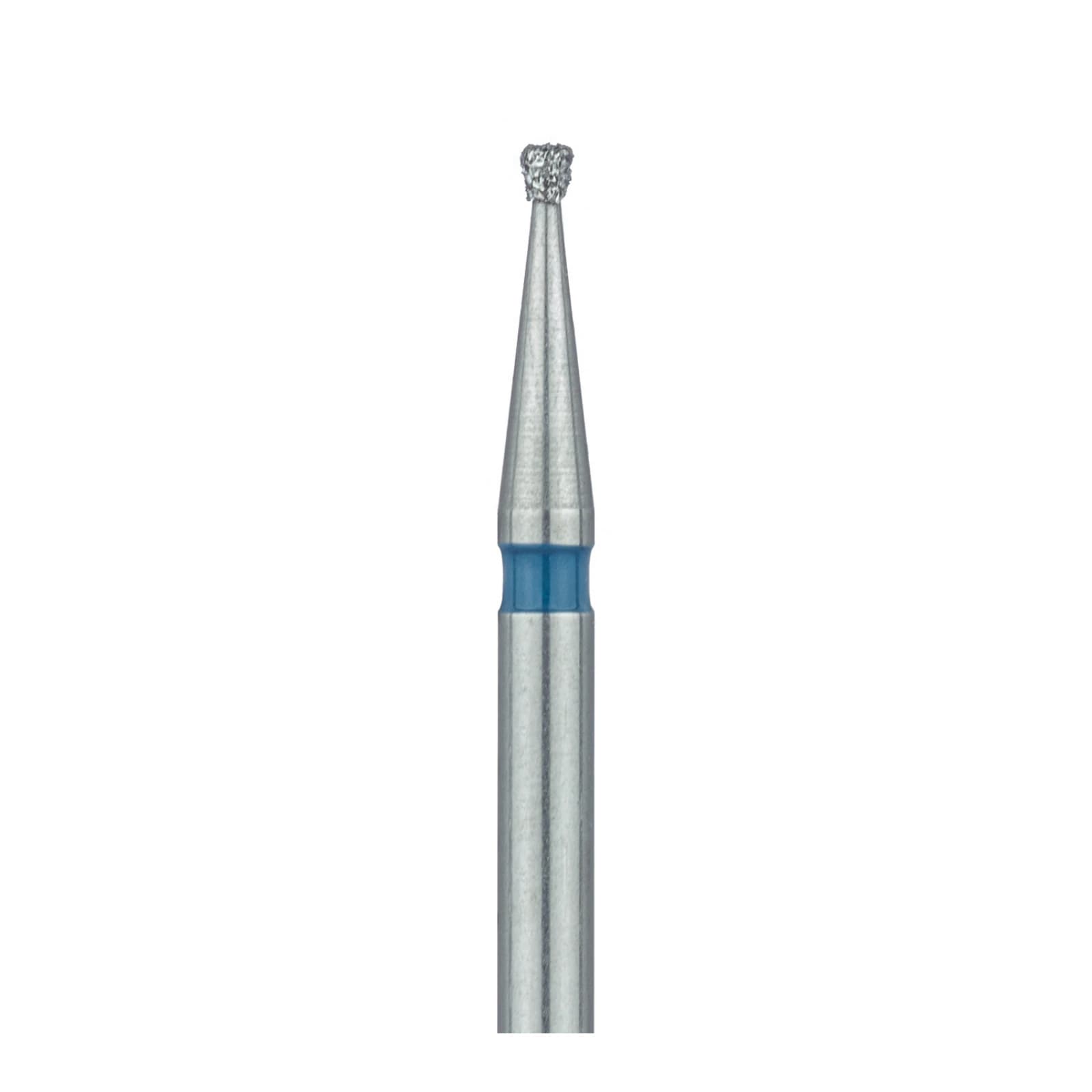 Meisinger 805-009-FG Diamond Bur, Inverted Cone, Medium Grit, Blue Ring, 0.9 mm Head Diameter, 0.9 mm Head Length, Friction Grip, 5/Pkg thumbnail 3