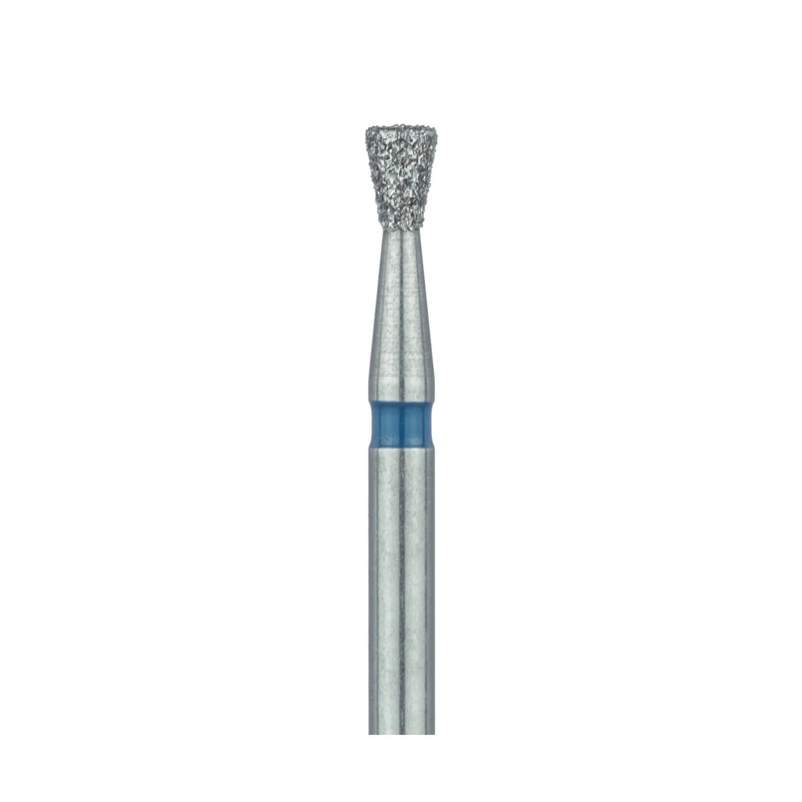 Meisinger 805-018-FG Diamond Bur, Inverted Cone, Medium Grit, Blue Ring, Friction Grip, 1.8 mm Head Diameter, 2.3 mm Head Length, 5/Pkg thumbnail 3