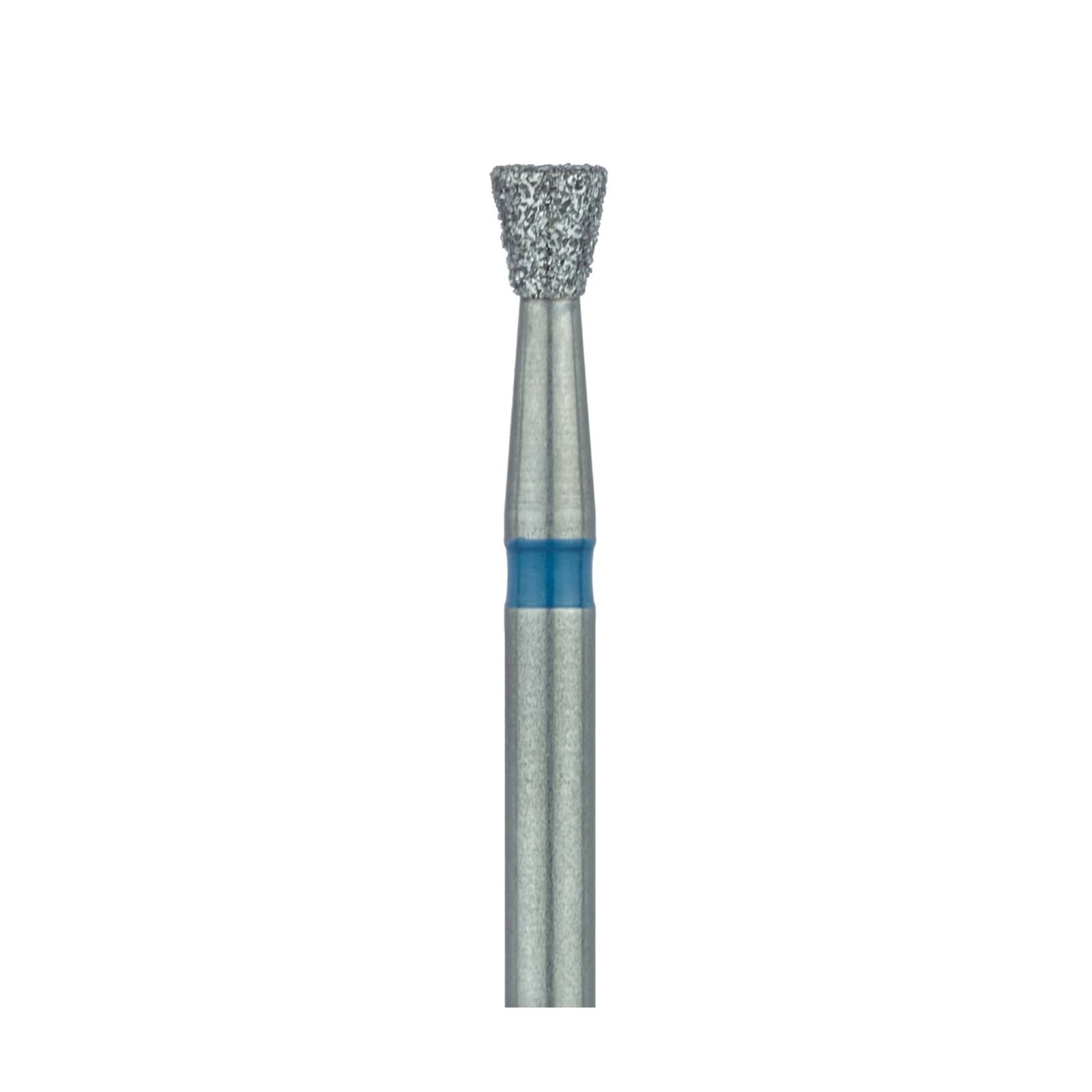 Meisinger 805-021-FG Diamond Bur, Inverted Cone, Medium Grit, Blue Ring, Friction Grip, 2.1 mm Head Diameter, 2.3 mm Head Length, 5/Pkg thumbnail 3