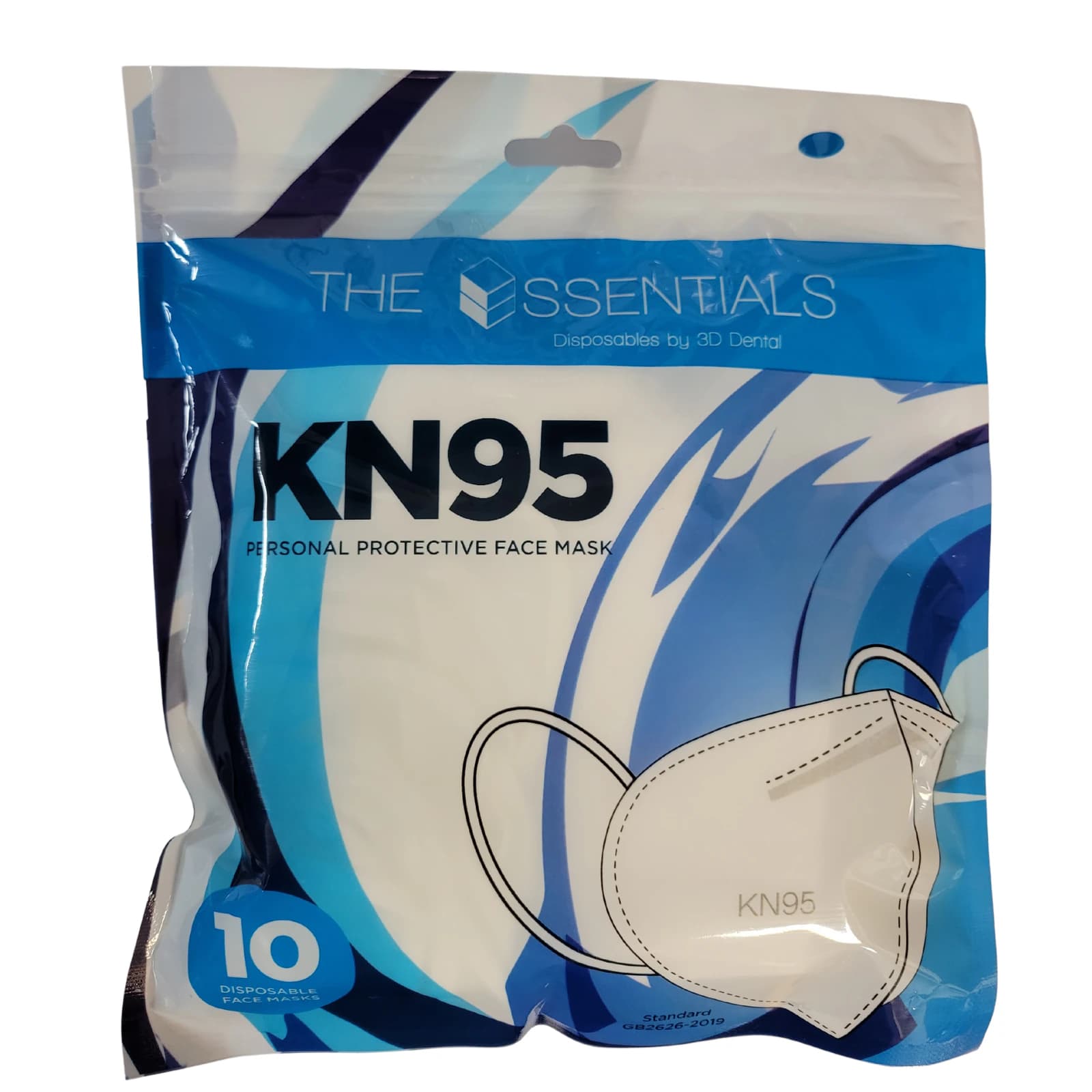 Essentials KN95 Earloop Face Masks, White, 10/Bx - Essentials KN95 Earloop Masks, White, 10/Pk - Image 1