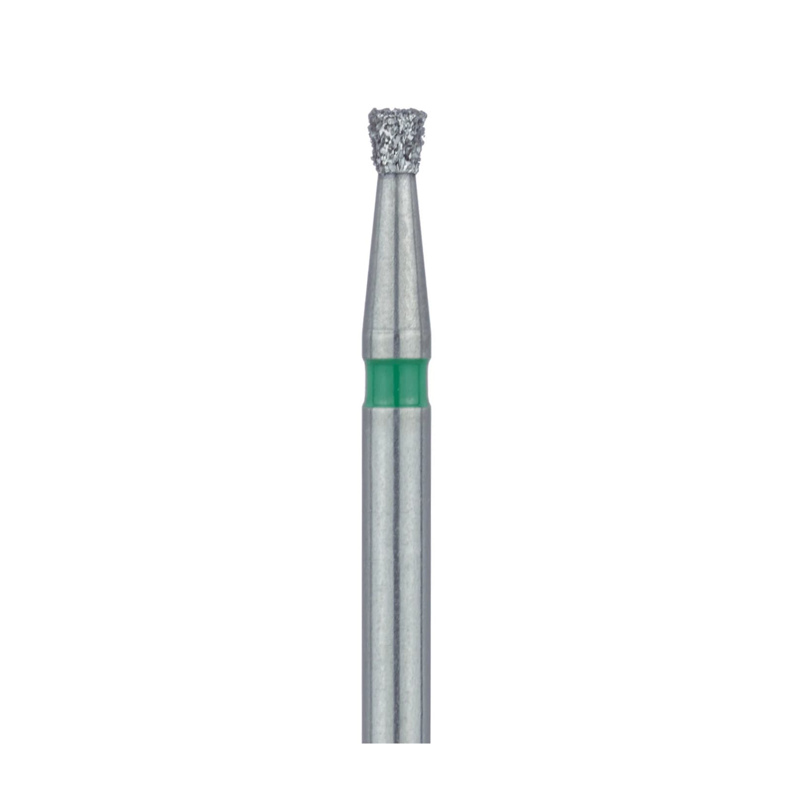 Meisinger 805G-016-FG Diamond Bur, Inverted Cone, Coarse Grit, Green Ring, Friction Grip, 1.6 mm Head Diameter, 1.5 mm Head Length, 5/Pkg thumbnail 3