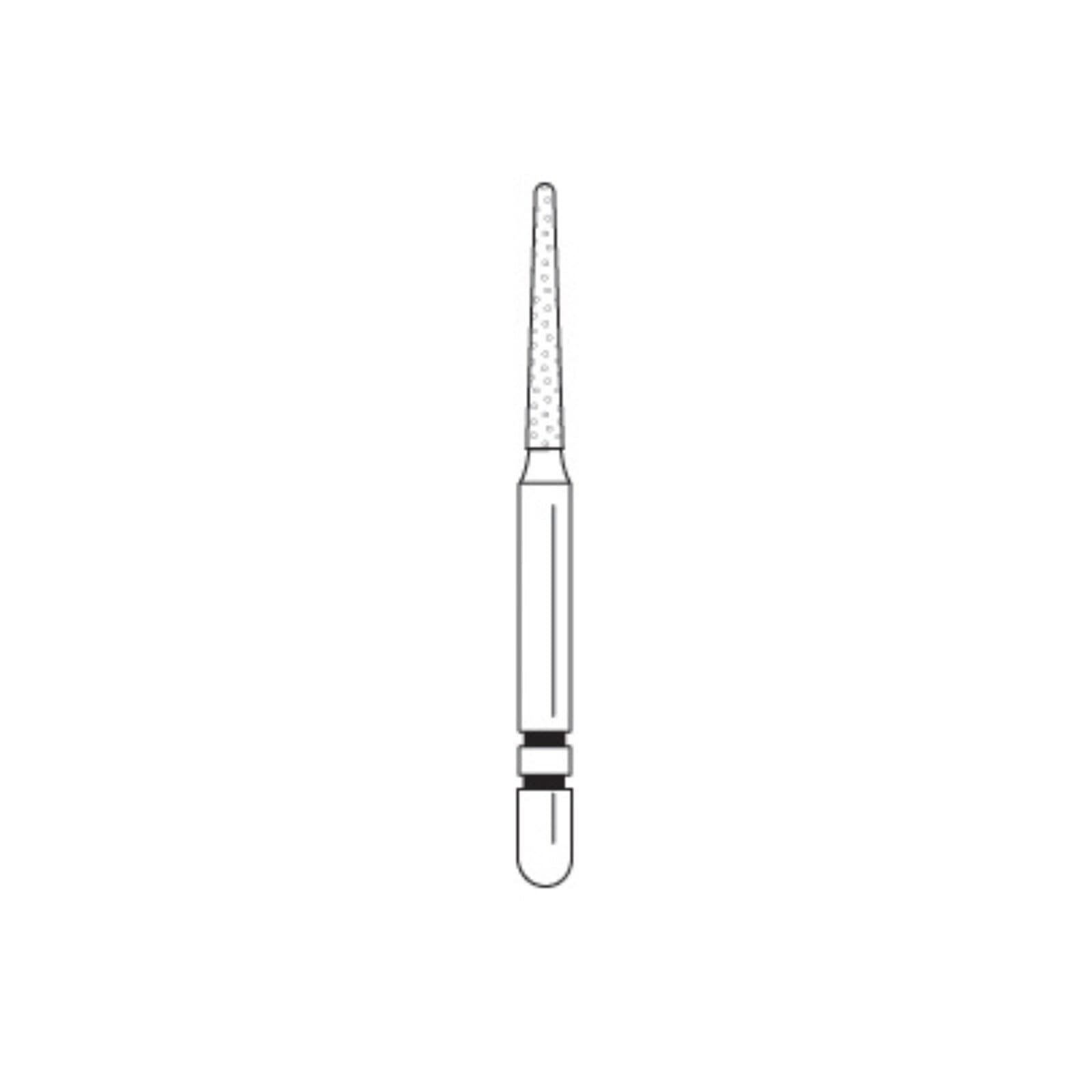 Two Striper Diamond Bur, FG, Round-End Taper, #777.8, Coarse, Green Ring, 1.1 mm Head Diameter, 5/Pk, 2015972 thumbnail 3