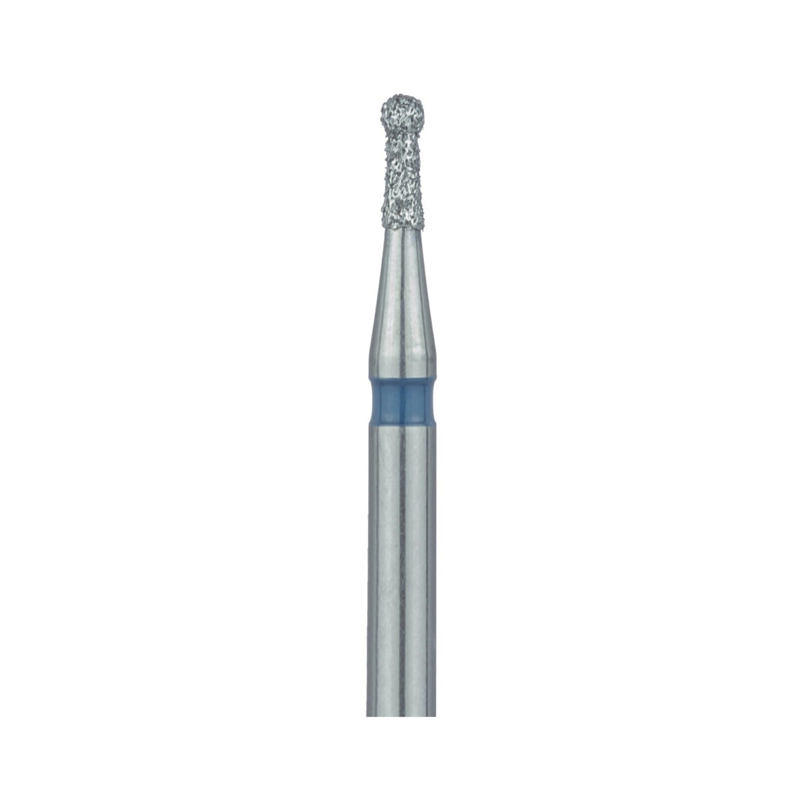 Meisinger 802-010-FG Diamond Bur, Round, Medium Grit, Friction Grip, 1.0 mm Head Diameter, 3.0 mm Head Length, Blue Ring, 5/Pkg thumbnail 3