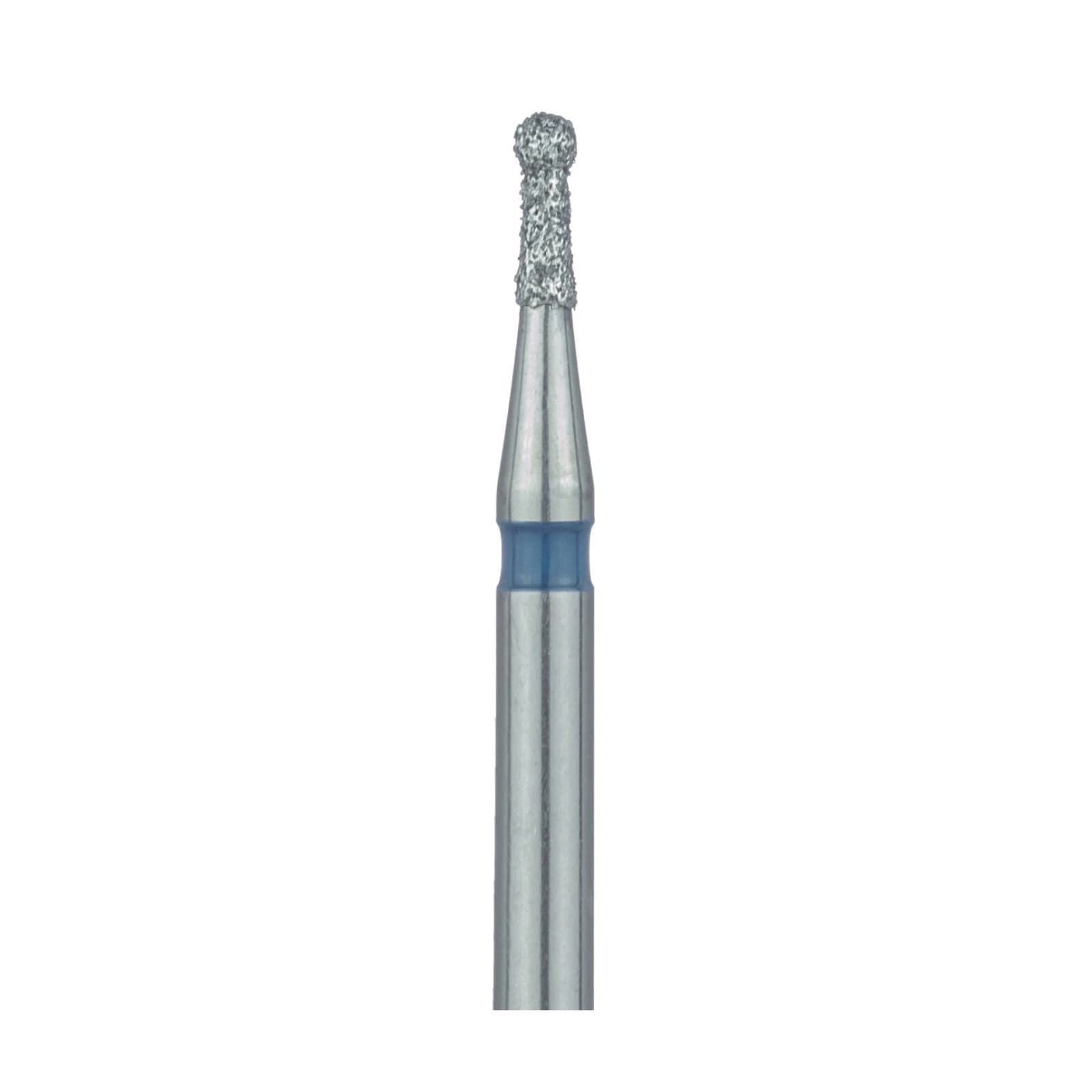Meisinger 802-012-FG Diamond Bur, Round, Medium Grit, Blue Ring, Friction Grip, 1.2 mm Head Diameter, 3.0 mm Head Length, 5/Pkg thumbnail 3