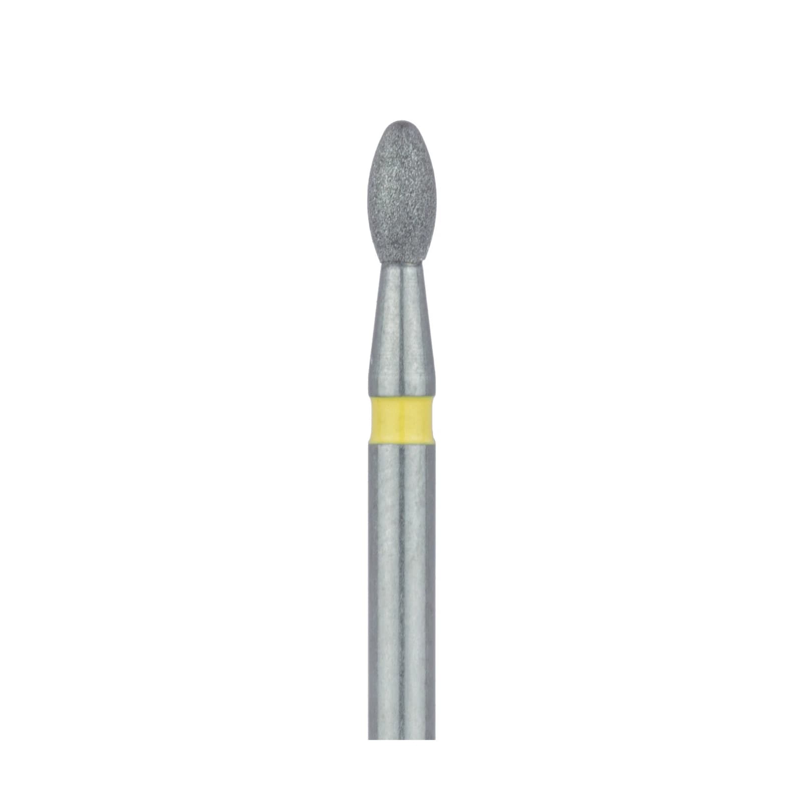Meisinger 833C-018-FG Extra Fine Diamond Bur, Football/Egg Shape, Friction Grip, 1.8 mm Head Diameter, 3.4 mm Working Length, Yellow Ring, 5/Pkg thumbnail 3