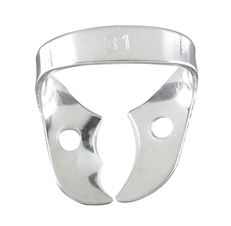 Miltex #31 Upper Molar Wingless Metal Rubber Dam Clamp, Single Clamp - Miltex #31 Upper Molar Wingless Metal Rubber Dam Clamp, single clamp - Image 1
