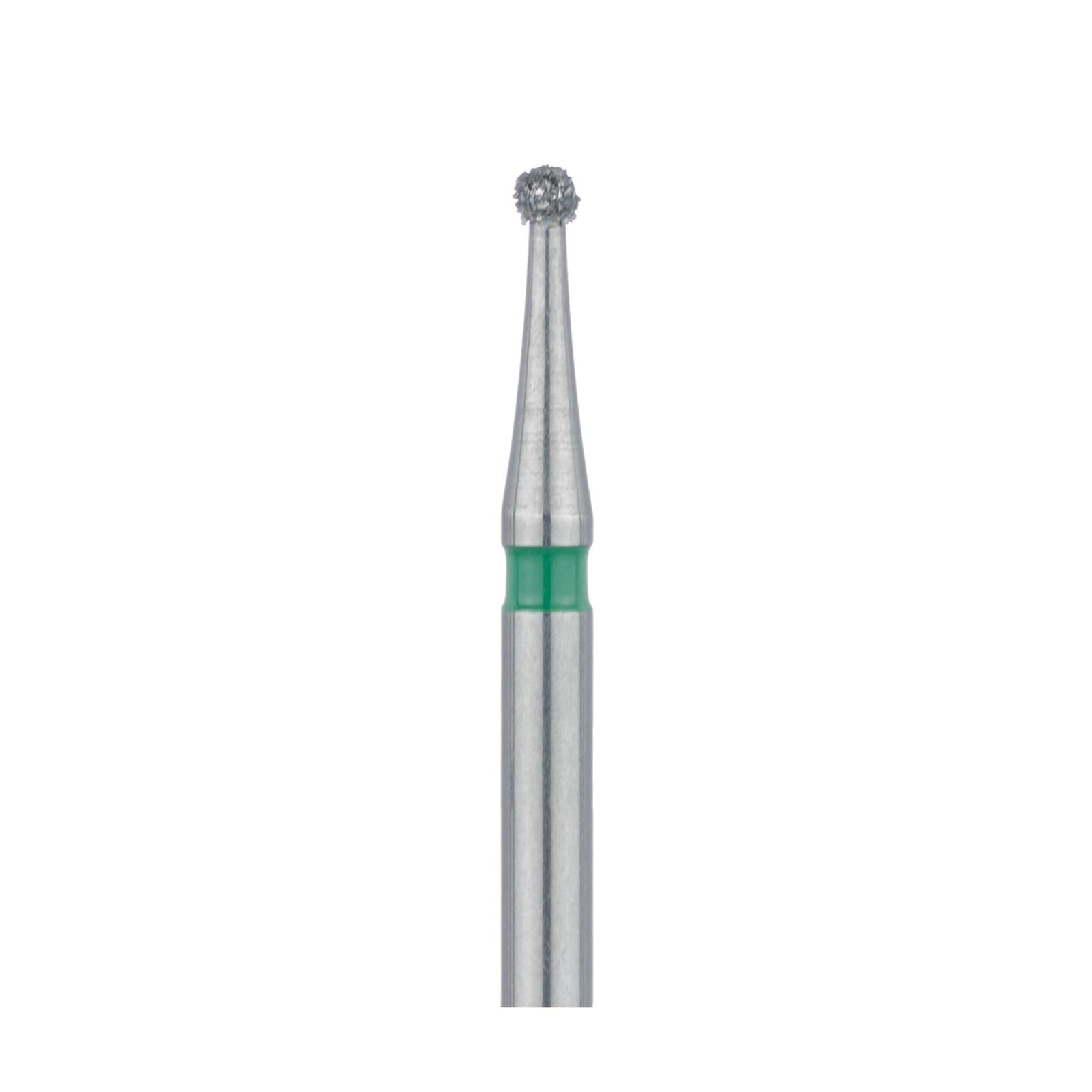 Meisinger 801G-012-FG Coarse Diamond Bur, Round, Friction Grip, 1.2 mm, Green, 5/Pk thumbnail 3