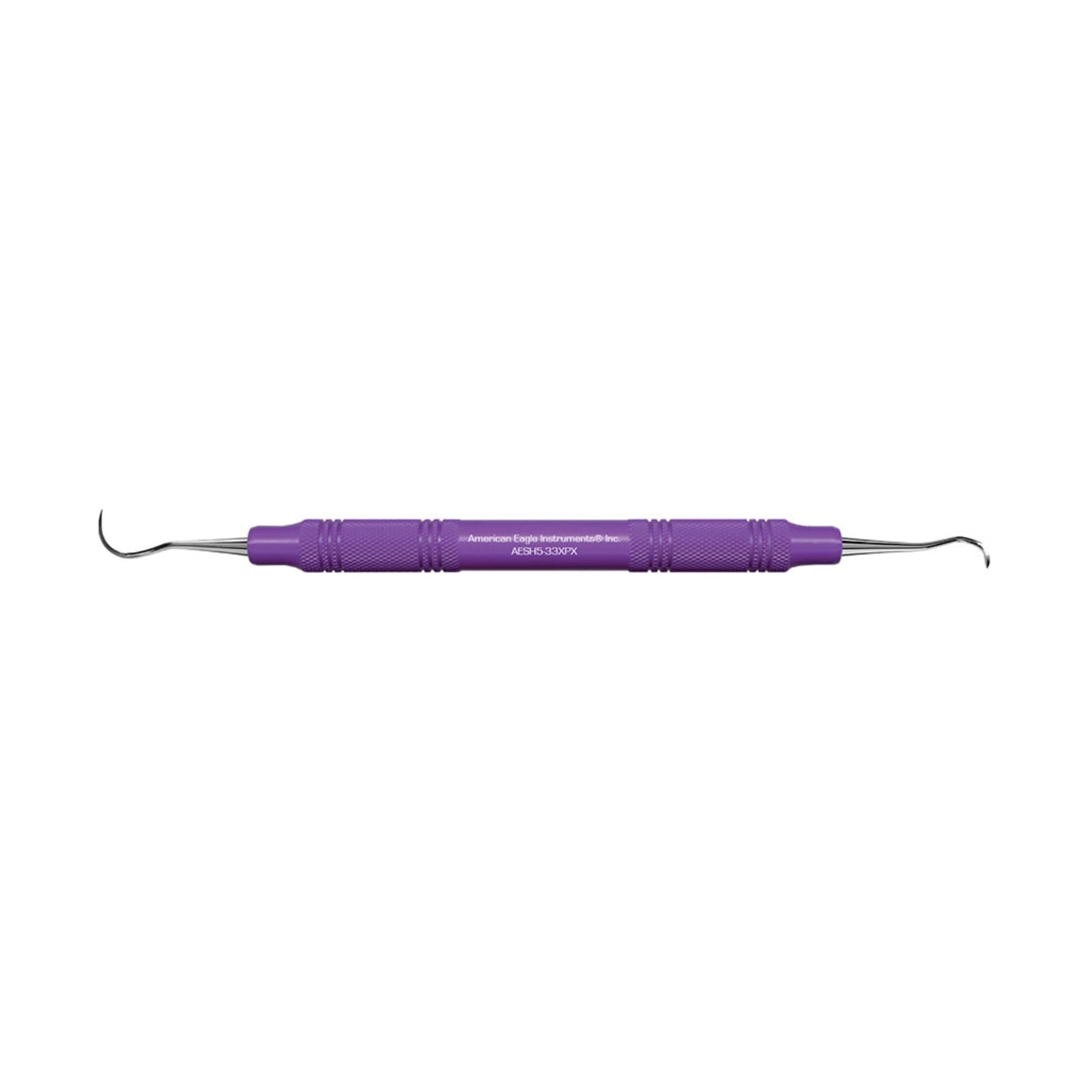 American Eagle Sickle Scaler, #H5-33, Anterior, Double-End, EagleLite Resin Handle, 3/8", Purple, 1/Pk, AESH5-33X thumbnail 7
