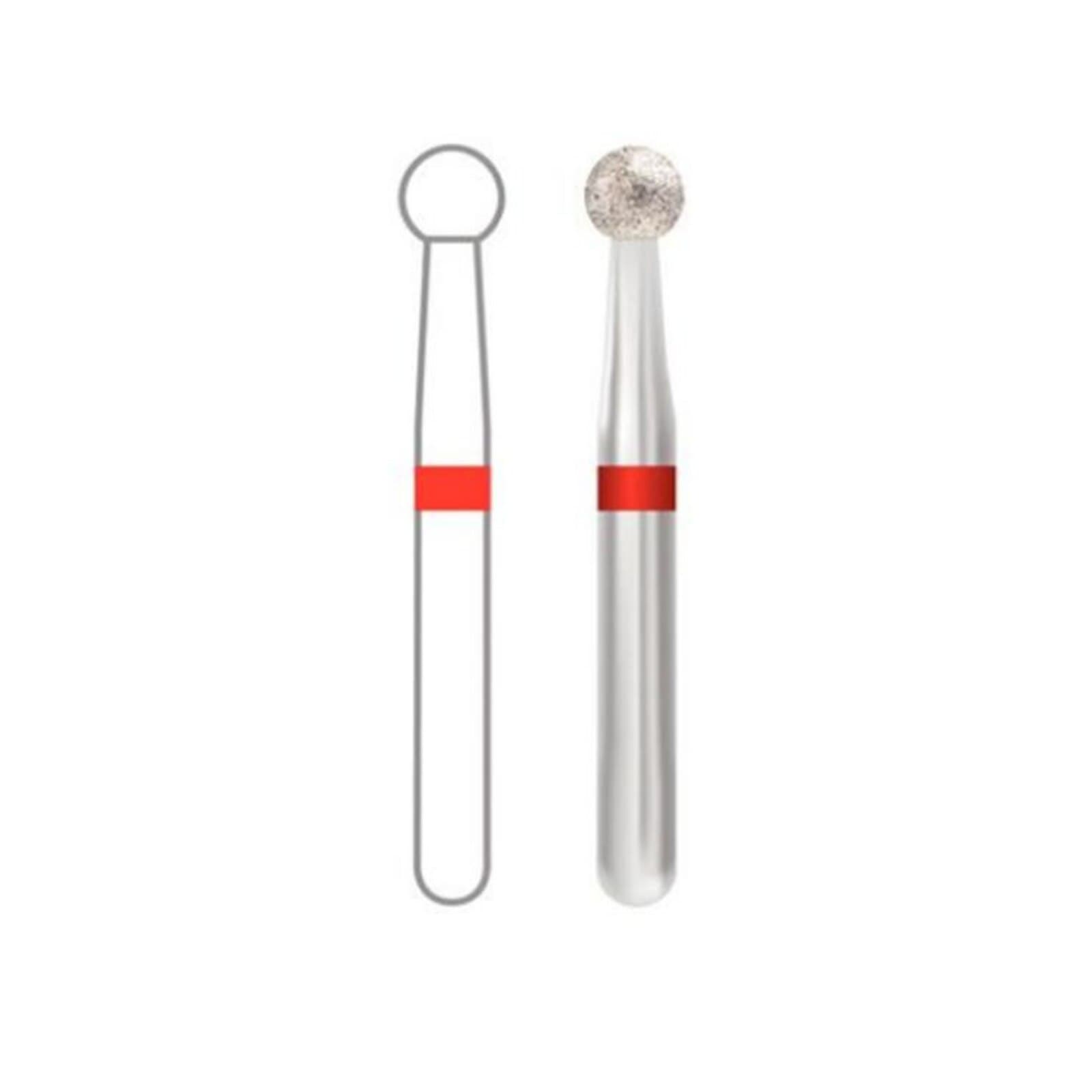 Midwest Multi-Use Diamond Bur, FG #801-023EF, Extra Fine Grit, Round Head, 2.3 mm Diameter, 2.3 mm Length, Friction Grip, 5/Pkg thumbnail 2