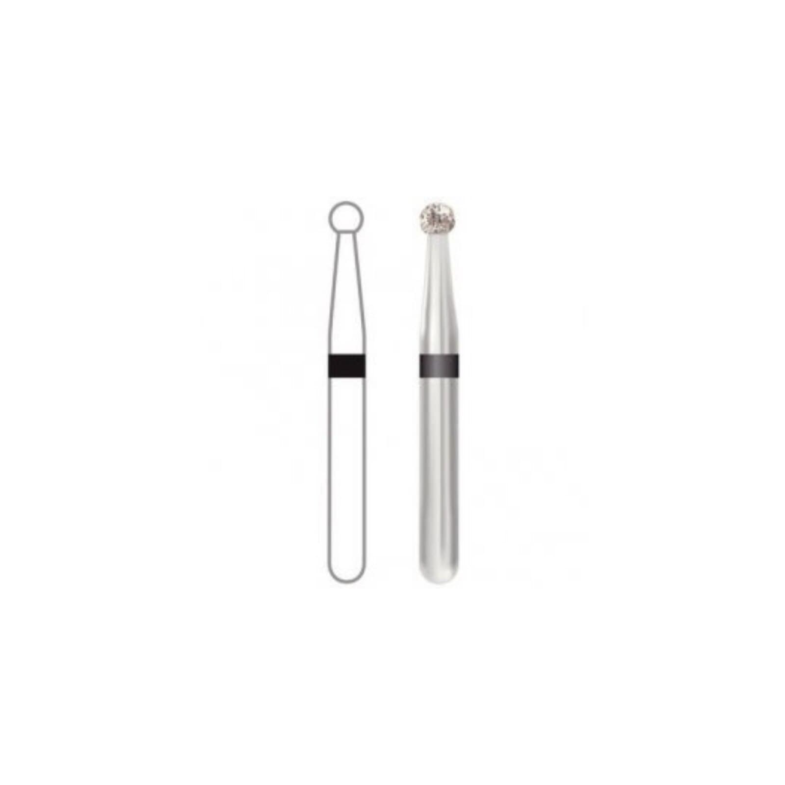 Midwest Multi-Use Diamond Bur 801-016M, FG Round, Medium Grit, 1.6 mm Diameter, 1.6 mm Length, 5/Pk thumbnail 2