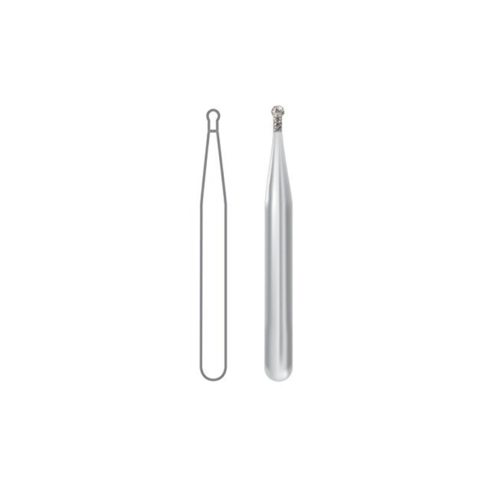 Midwest Multi-Use Diamond Bur, FG Round, Medium Grit, 2.9 mm Diameter, 2.9 mm Length, 5/Pk, #801-029M thumbnail 2