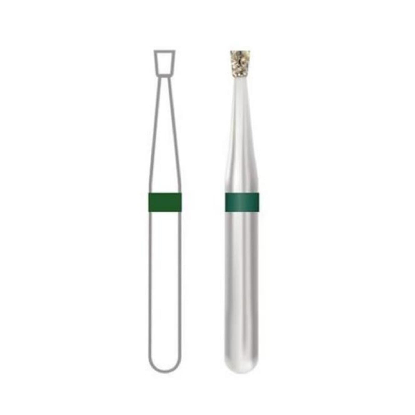Midwest Multi-Use Diamond Bur, FG, Coarse, Inverted Cone, #805-012C, 1.2mm Diameter, 1.4mm Length, 5/Pk thumbnail 2