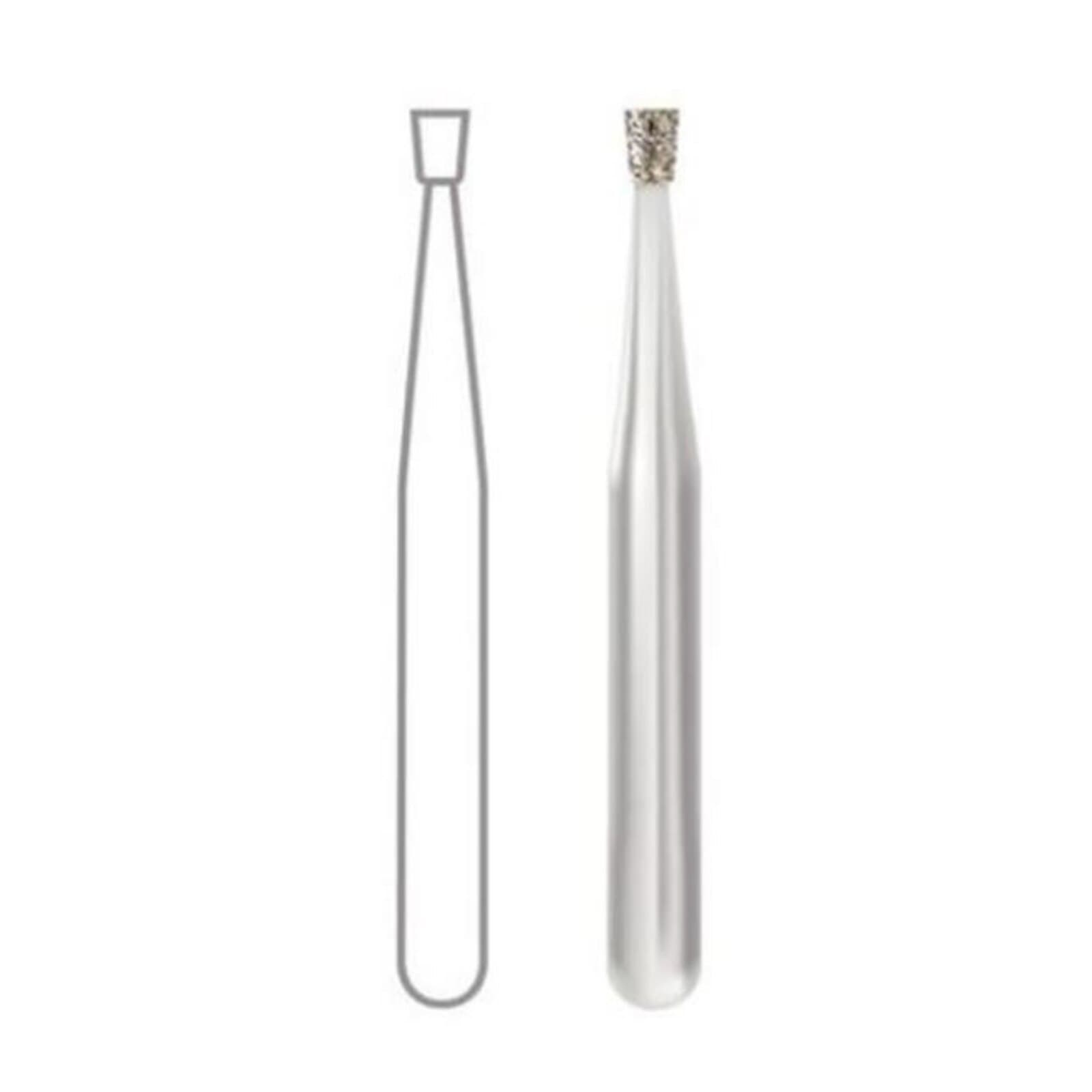 Midwest Multi-Use Diamond Bur #807/012M, Medium Grit, Long Inverted Cone, Friction Grip, 1.2mm Diameter, 3.5mm Length, 5/Pk thumbnail 2