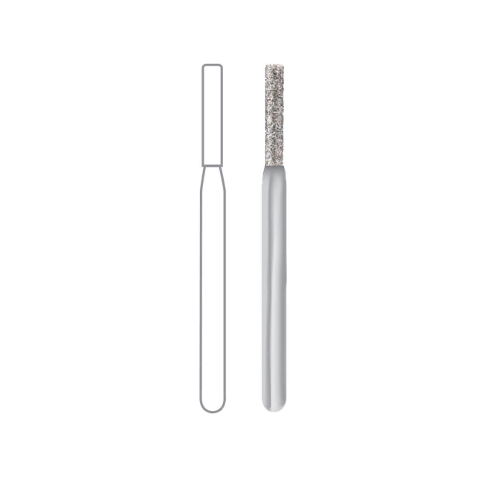 Midwest Multi-Use Diamond Bur 836-014SC, Super Coarse, Flat End Cylinder, FG, 1.4mm Diameter, 6.0mm Length, 5/Pk, 471078 thumbnail 2