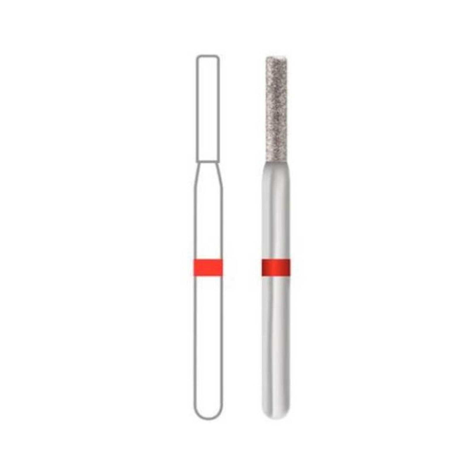 Midwest® Multi-Use Diamond Bur FG, Fine Grit, Cylinder Long Flat End, #837-012F, 1.2 mm Diameter, 8.0 mm Length, Friction Grip, 5/Pkg - Midwest® Diamonds FG – Fine, Cylinder Long Flat End, # 837, 1.2 mm Diameter, 8.0 mm Length, 5/Pkg - Midwest® Diamonds FG – Fine, Cylinder Long Flat End, # 837, 1.2 mm Diameter, 8.0 mm Length, 5/Pkg - Image 1