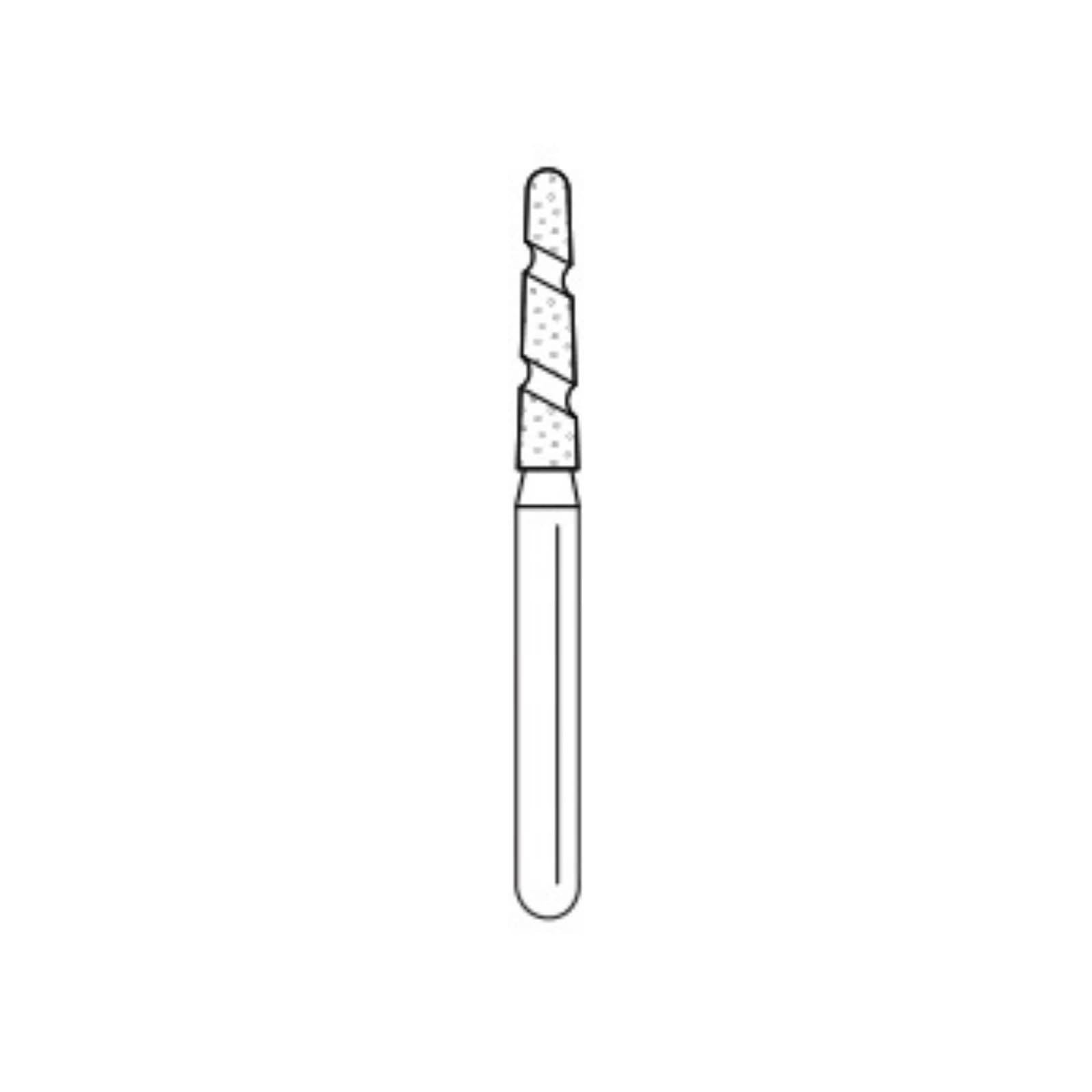 Solo Diamond® Single-Use Diamond Burs FG, Spiral Round End Cylinder, 8116.8, 1.6mm, Coarse, Green, 25/Bx, 856T016C thumbnail 3