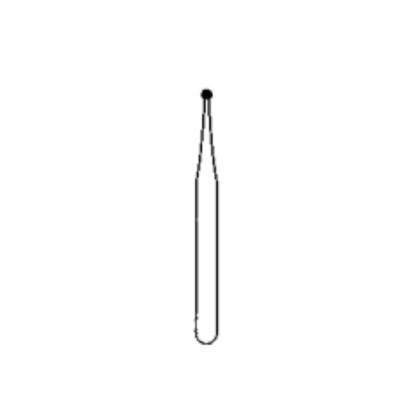 Alpen FG Carbide Bur #1 Round, Friction Grip, 0.8 mm Head Diameter, 10/Pkg - Alpen&reg; FG Carbide Burs - #1 - Image 1