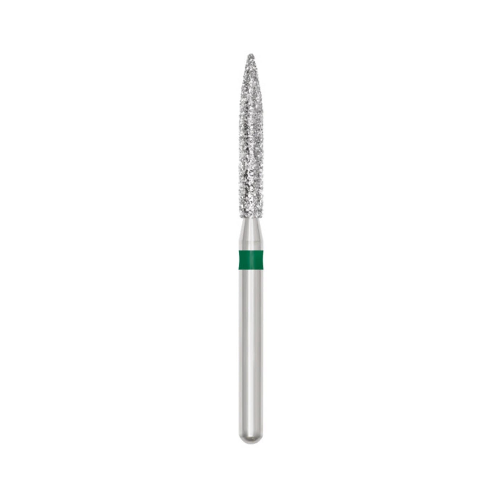 Midwest Multi-Use Diamond Bur FG #888/012, Coarse Grit, Flame Shape, 1.2 mm Diameter, 8.0 mm Length, 5/Pk thumbnail 2