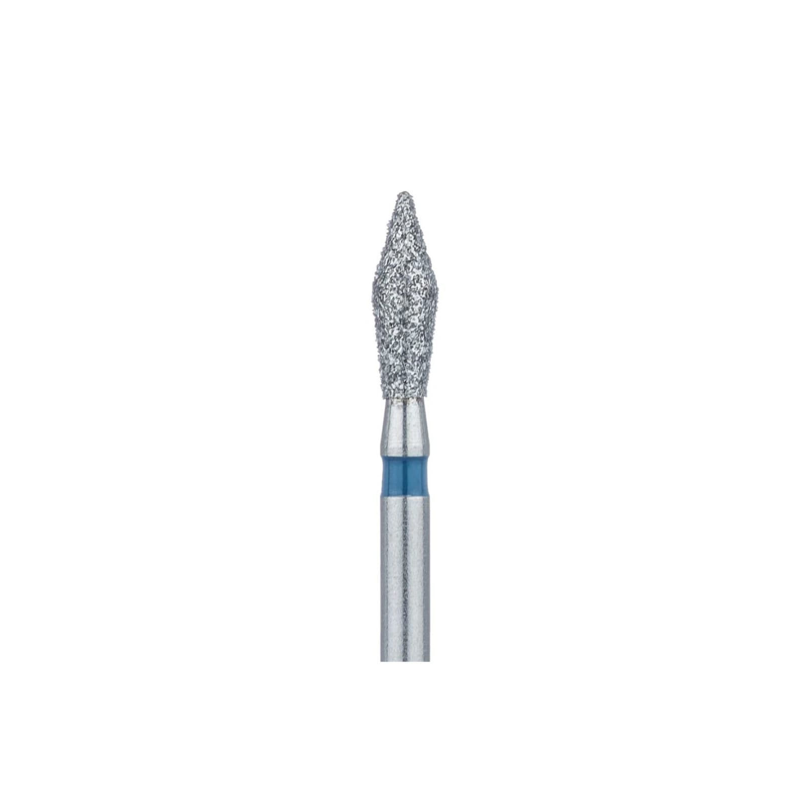 Meisinger 899-021-FG Medium Grit Diamond Bur, Friction Grip, Rounded Barrel/Football Shape, 2.1 mm Head Diameter, 6.5 mm Head Length, Blue Ring, 5/Pkg thumbnail 3