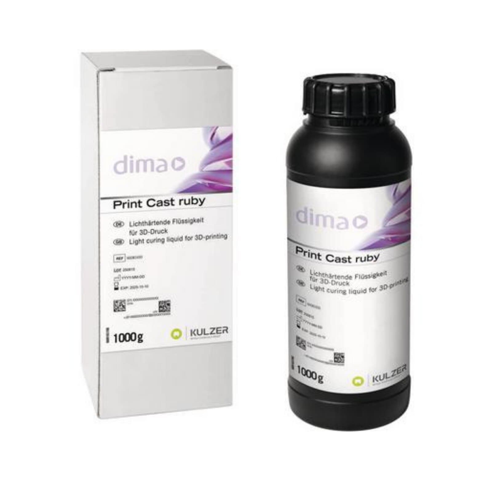 Kulzer dima Print Cast Ruby 3D Printing Resin, Castable Restorations, 1000g Bottle, 1/Pk thumbnail 2