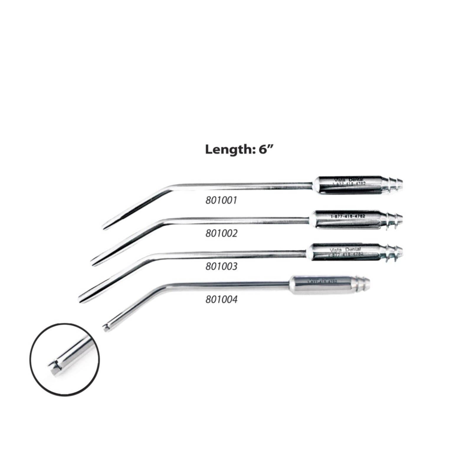Vista Apex Appli-Vac Surgical Aspirator Tip, 4.0mm, 16RSA Style, Stainless Steel, 6", #801004 thumbnail 4