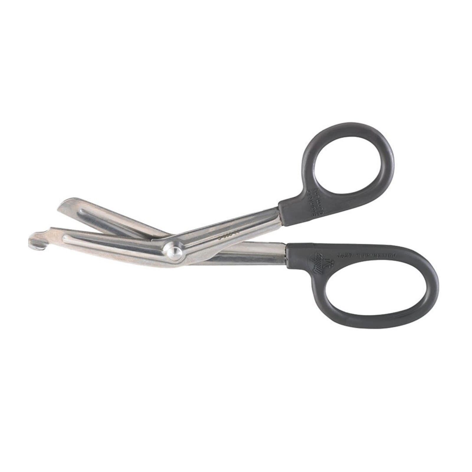Miltex Instrument Universal Bandage Scissors, 7.5" Serrated, Black Handle, Stainless Steel thumbnail 2