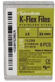 Kerr K-Flex Files, Stainless Steel, Size #15, 21mm, White, 6/Pack, 15298 thumbnail 13