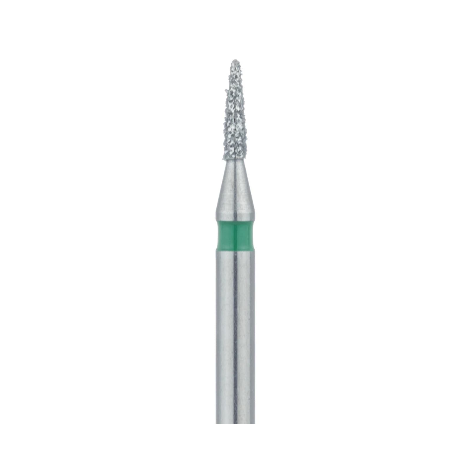 Meisinger 861G-010-FG Diamond Bur, FG, Coarse (Green), Flame, Point End, 1.0 mm Head Diameter, 5.0 mm Head Length, 5/Pkg thumbnail 3