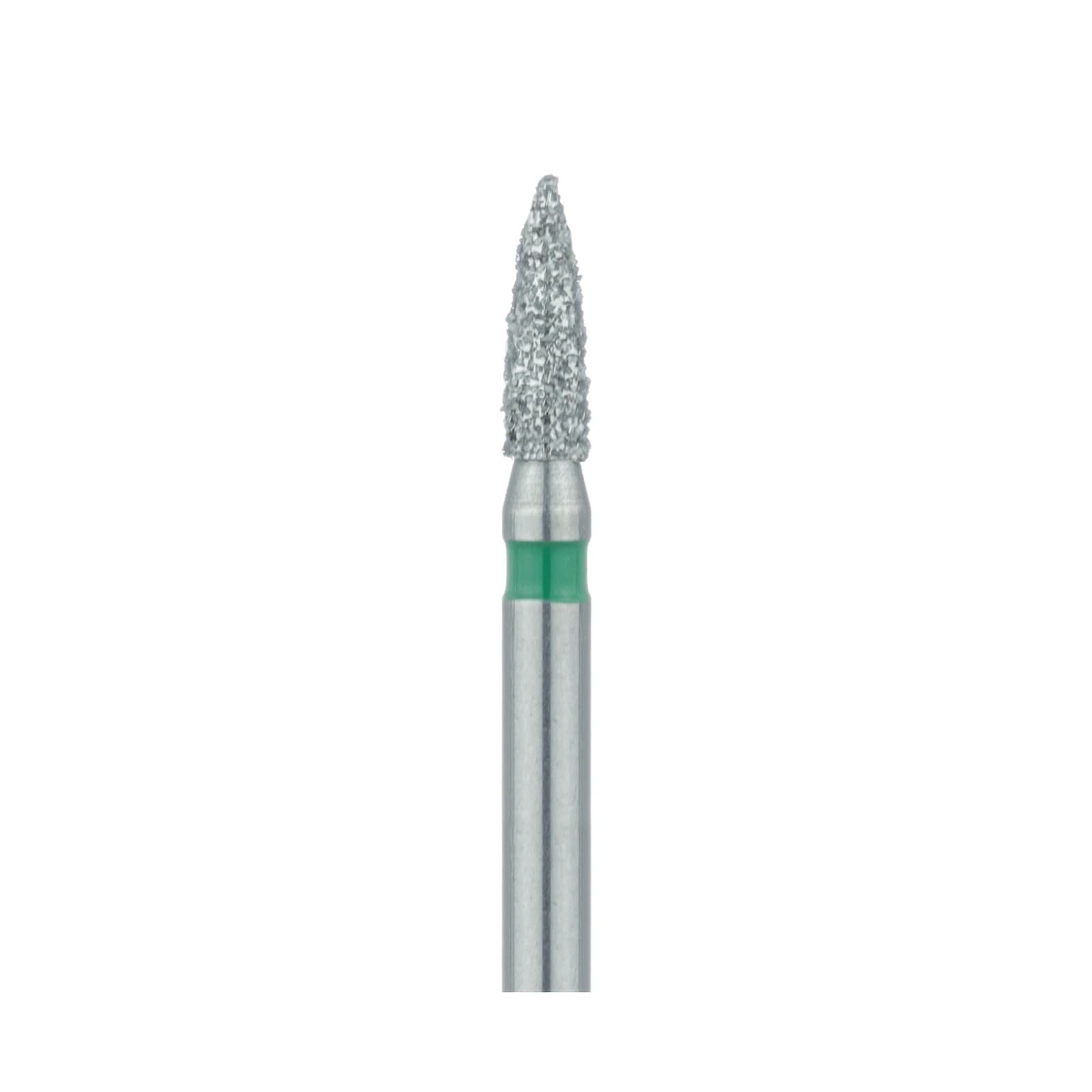 Meisinger 861KF-012-FG Fine Diamond Bur, Flame Shape, 1.2 mm Head, Fine Grit (Red), Safe End, Friction Grip, Multi-Use, 5/Pack - 861KF-012 FG FINE DIAMOND (5) - Image 1