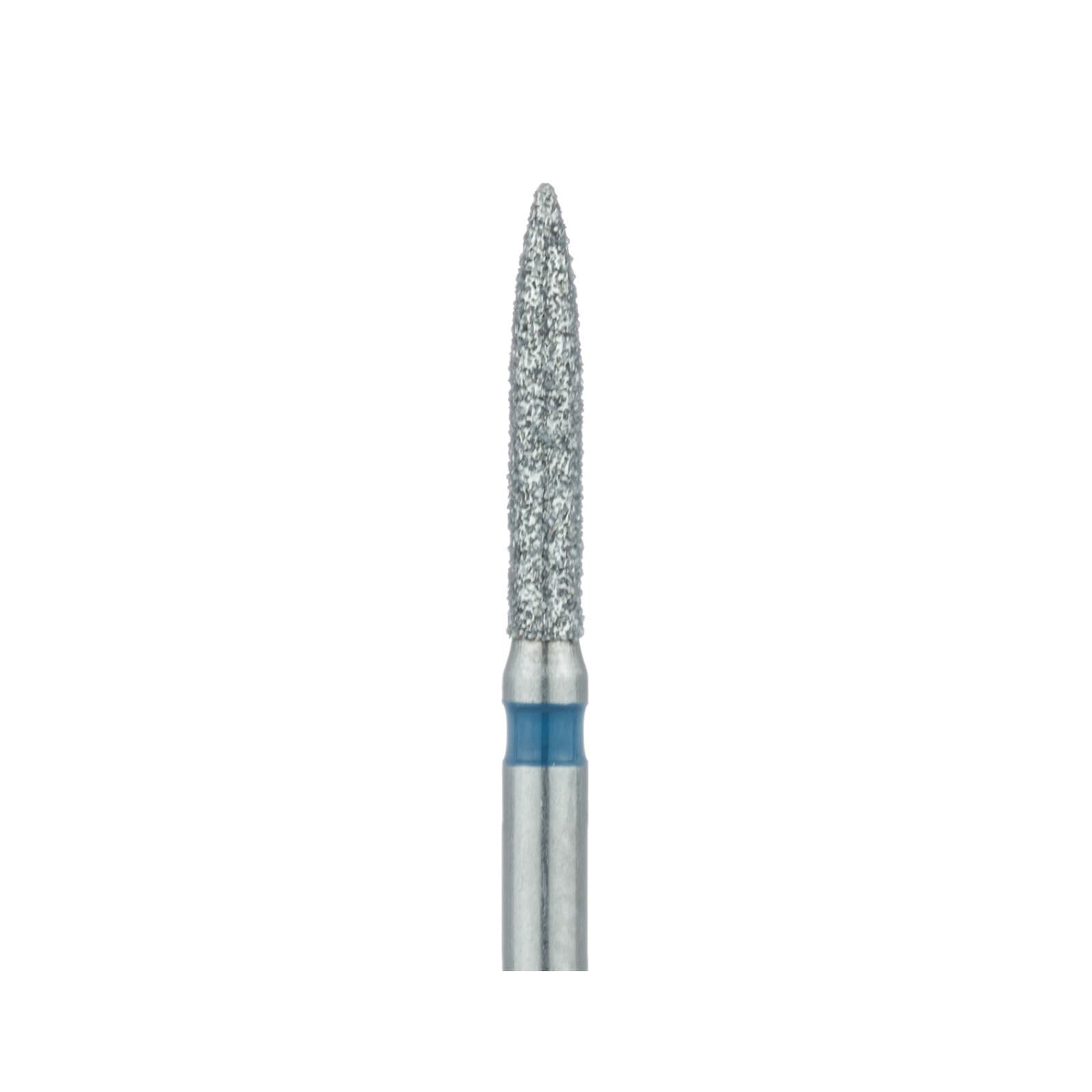 Meisinger 862-014-HP Diamond Bur, Flame Shape, Medium Grit, 1.4 mm Diameter, 8 mm Head Length, HP Shank, 5/Pack thumbnail 3