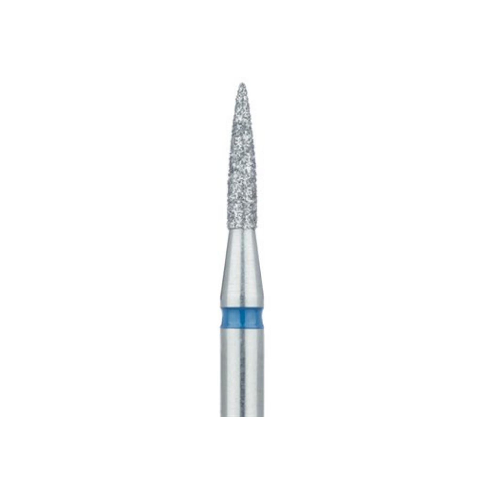 Meisinger 862-016-HP Diamond Bur, Flame Shape, Medium Grit, 1.6 mm Diameter, HP Shank, 5/Pack thumbnail 3