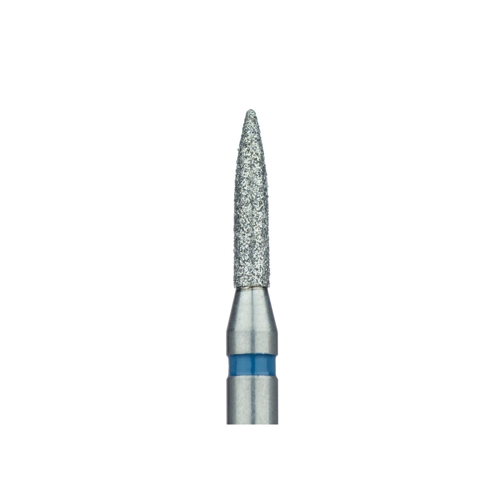 Meisinger Diamond Bur 862-016-RA, Flame Shape, Medium Grit, Blue Ring, Right Angle, 1.6mm Diameter, 5/Pk thumbnail 3