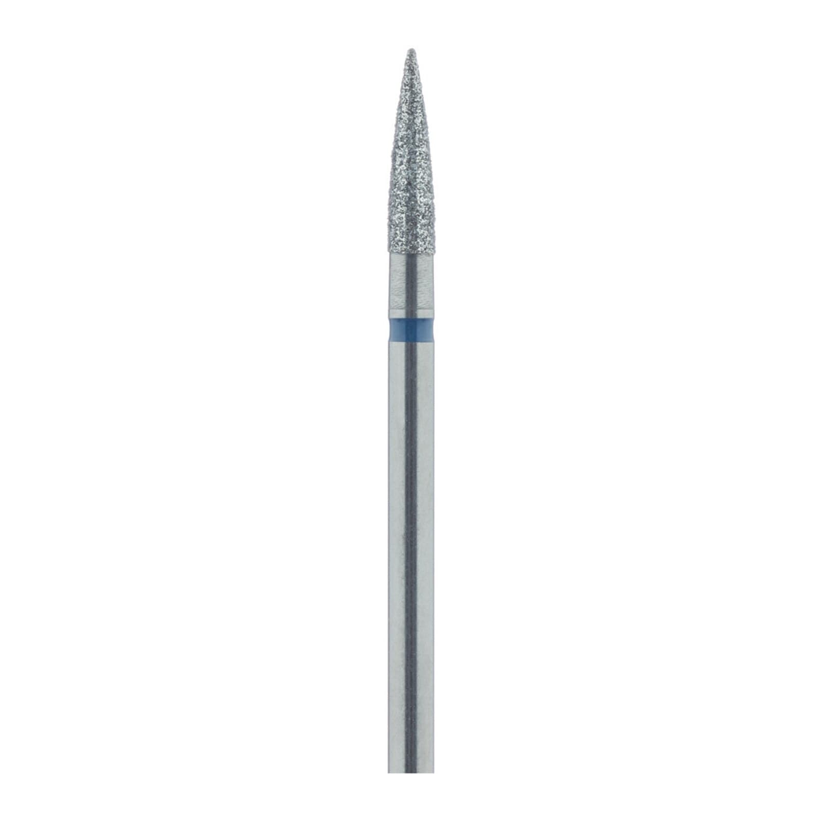 Meisinger 863-025-HP Medium Grit Flame Diamond Bur, HP Handpiece, 2.5 mm Diameter, 10 mm Working Length, 5/Pack - Diamond Instruments – HP, Medium, Flame - Size #863-025-HP, 2.5 mm Diameter - Image 1