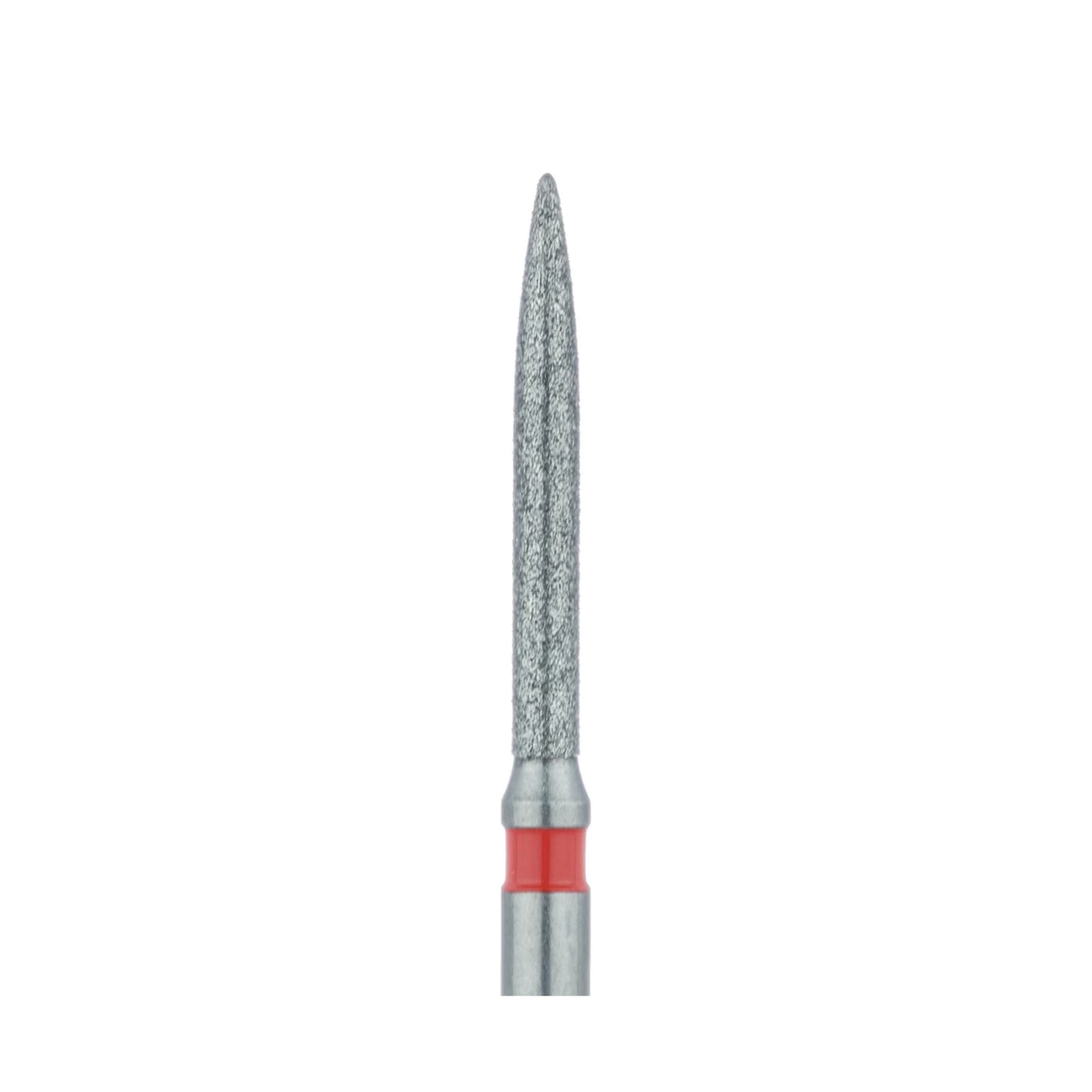 Meisinger Multi-Use Diamond Bur, FG, Long Flame, #863F, 1.2 mm, Fine (Red), 5/Pk, 863F-012-FG thumbnail 4