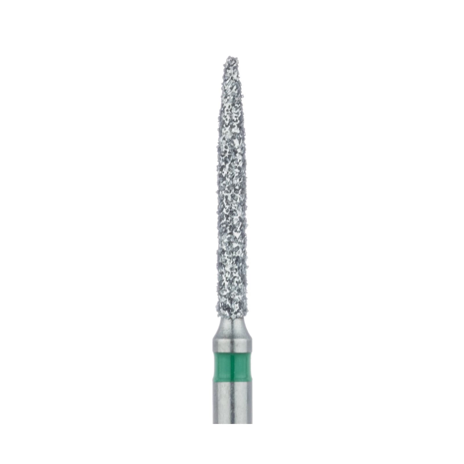 Meisinger Multi-Use Diamond Bur, FG, Long Flame, #863G, 1.2 mm, Coarse, Green, 5/Pk, 863G-012-FG thumbnail 4