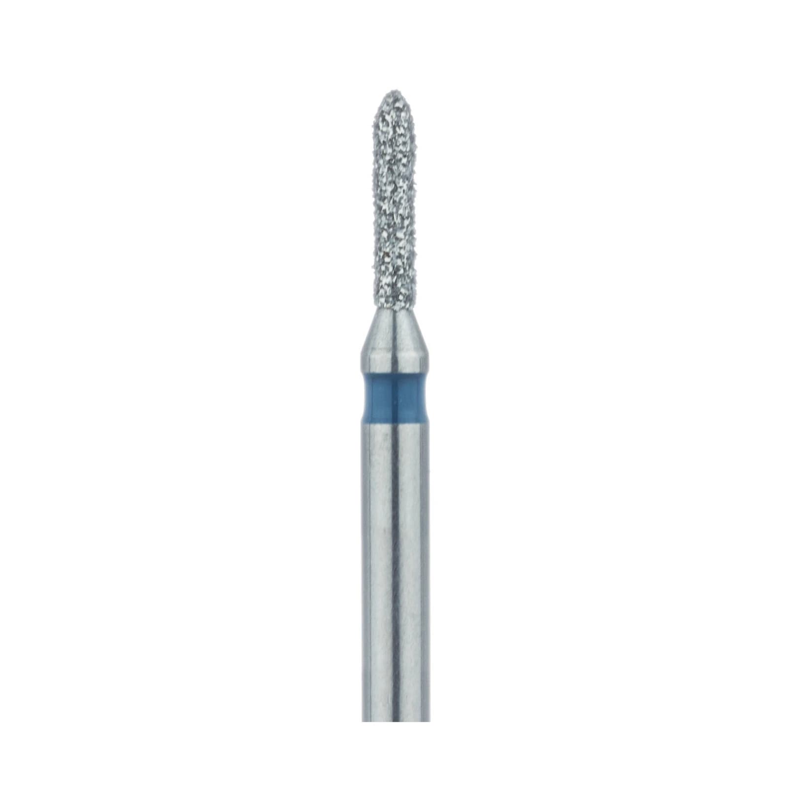 Meisinger Multi-Use Diamond Bur, Friction Grip, Torpedo, 866-010-FG, 1.0 mm Head Diameter, Medium Grit, Blue Ring, 5/Pk thumbnail 4